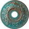 Ekena Millwork Valletta Ceiling Medallion (Fits Canopies up to 3 1/2"), 18"OD x 3 1/2"ID x 1"P, Copper Green Patina CM18VLCGS - alternate 1